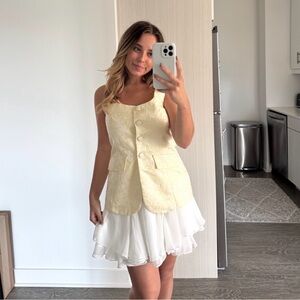 AMANDA UPRICHARD Lilibet Yellow Dress S